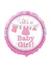 Balon Folie &amp;quot;It&amp;#039;s Baby Girl&amp;quot; 45x45 cm foto