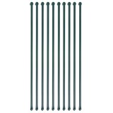 vidaXL Țăruși grădină, 10 buc, 1 m, metal, verde 142309