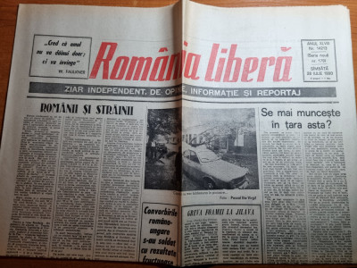 romania libera 28 iulie 1990- articolul - se mai munceste in tara asta ? foto