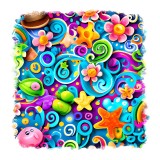 Cumpara ieftin Sticker decorativ Forme, Multicolor, 55 cm, 11472ST, Oem