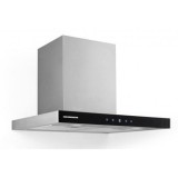 Hota decorativa DCH-650TIX, Putere absorbtie 642.4 m3/h, 1 motor, 60 cm, Control touch, Timer, Inox + front sticla neagra, Heinner