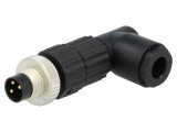 Conector M8 Tată Pin 3 Unghi 90&deg; pe Cablu IP67