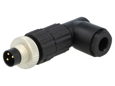 Conector M8 Tată Pin 3 Unghi 90&amp;deg; pe Cablu IP67 foto