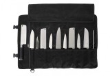 Cumpara ieftin Husa cutite pentru bucatar QEES, 11 compartimente, 69x47 cm, negru - SECOND