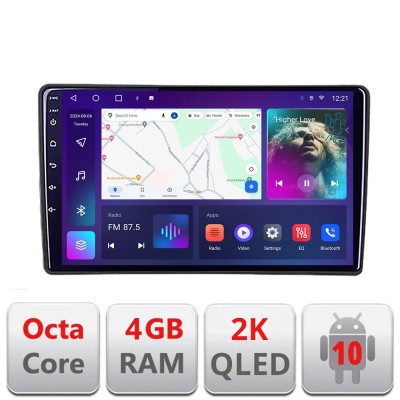 Navigatie Peugeot 307 C-307 Android Octa Core Ecran 2K QLED GPS 4G 4+32GB 360 KIT-307+EDT-E409-2K CarStore Technology foto