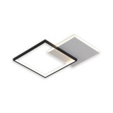 Plafoniera LED Klausen Vertis PL2 27W 4000K Alb Negru 45x35x6 cm Corp Iluminat Modern pentru Living Dormitor Eficienta Energetica Flux 1800LM