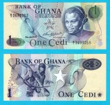 Ghana (pick 13) 1 Cedi 1978 UNC; T&acirc;năr cu praștie