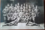 Fotografie tip carte postala, grup de militari, 1915