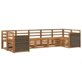 vidaXL Set canapea sectională 6 pcs natural Lemn Solid de Acacia 3384795