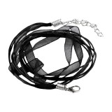 Baza colier organza cu snur cerat Crisalida, 43 cm, Negru