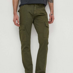 Alpha Industries pantaloni de bumbac Agent Pant culoarea verde, drept 158205.142-green