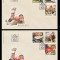 2008 Romania, 2 FDC Ciuperci LP 1792, plicuri prima zi