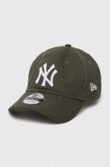 New Era șapcă de baseball din bumbac culoarea verde, cu model, NEW YORK YANKEES