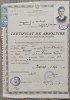 Certificat de absolvire a cursului secundar teoretic inferior Gimnaziul de Baeti Bucuresti 1941