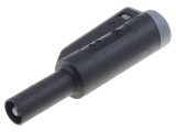 Conector banană 4mm 36A 1kVAC negru izolat 56mm HT INSTRUMENTS
