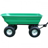 Carucior Gradina Plastic Verde 4 Roti 300Kg Roaba Transport Metalica