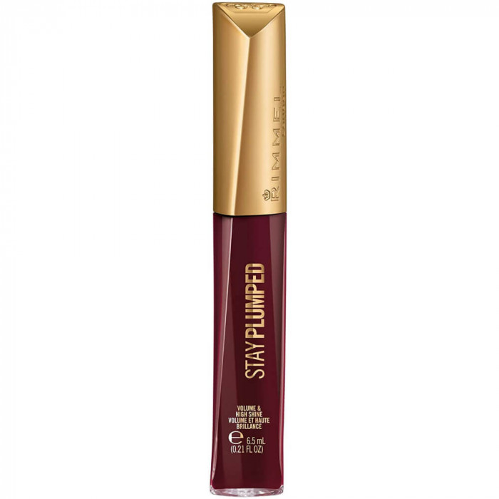 Gloss de Buze RIMMEL LONDON Oh My Gloss Plump, 841 Bittersweet Plum, 6.5 ml, Gloss pentru Buze, Gloss de Buze Colorat, Luciu pentru Buze, Gloss de Buz