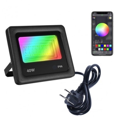 Proiector Smart LED RGBCW 40W 220V IP66 cu Bluetooth SMRGBCW40W XXM foto