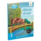 Fabulele lui Esop: Cainele si osul. Recomandat cititorilor incepatori sau copiilor cu dificultati de citire. Super DYS - Nivelul 2 - Esop, Raluca Stir