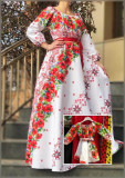 Cumpara ieftin Set rochii stilizate traditional Mama si Fiica model 12