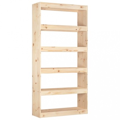 Biblioteca/Separator camera, 80x30x167,4 cm lemn masiv pin foto