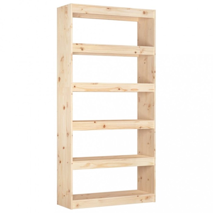 Biblioteca/Separator camera, 80x30x167,4 cm lemn masiv pin