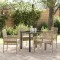 vidaXL Set de masă pentru grădină cu pernă 5 pcs Bej Rattan poli 3379892
