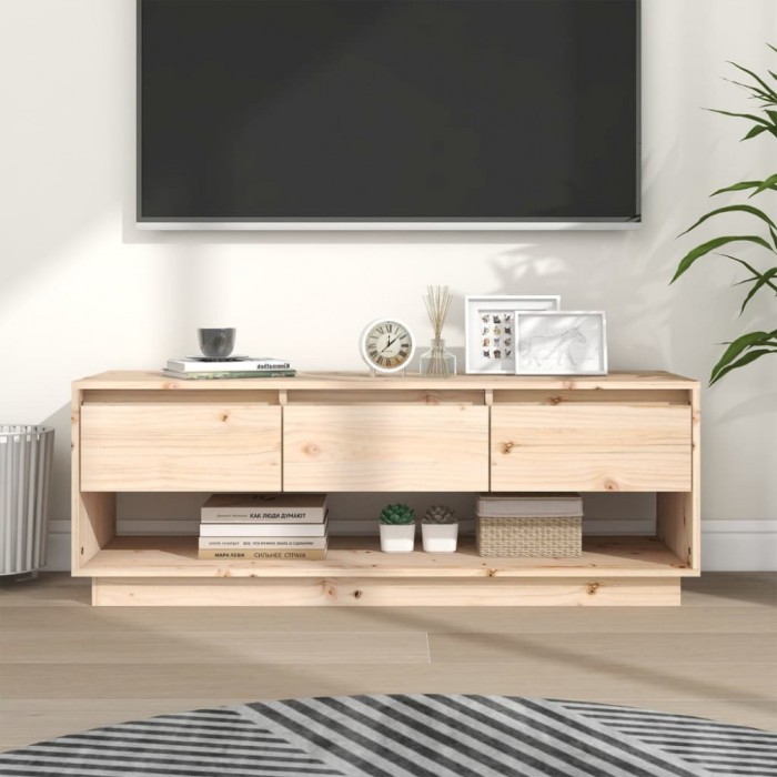vidaXL Comodă TV, 110,5x34x40 cm, lemn masiv de pin