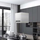Hotă Insulă vidaXL 37cm, LCD, Touch, Inox, Argintiu, Debit 756m&sup3;/h, Filtru Grasime, LED, Timer, Montare Tavan