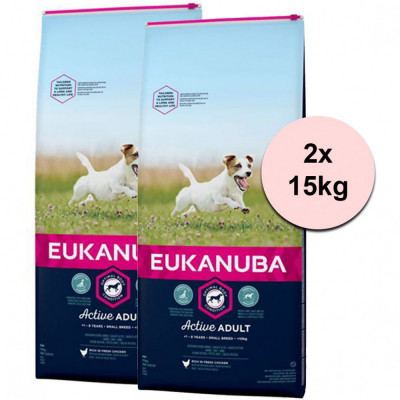 Eukanuba Active Adult Small Breed 2 x 15 kg foto