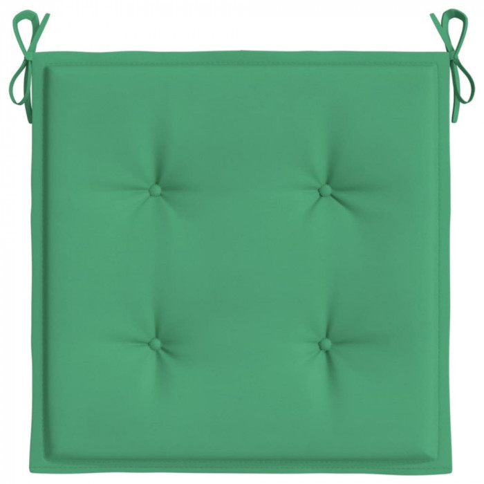 Perne scaune gradina 2 buc. verde 40x40x3 cm tesatura Oxford GartenMobel Dekor