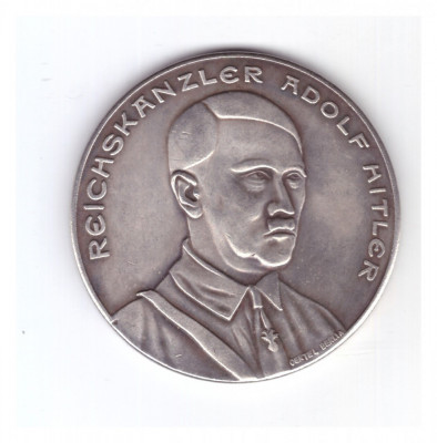 Medalie germana Reichskanzler Adolf Hitler 30.I. 1933 - REPLICA foto