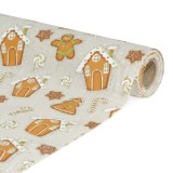 Frunner decorativ de masa &ndash; 180 x 28 cm &ndash; 70% poliester, 30% bumbac &ndash; model turta dulce, crem Best CarHome