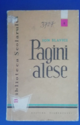 myh 24s - ION SLAVICI - PAGINI ALESE - ED 1959 foto