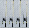 SET 4 Lansete ROBINHAN BOLENTINO PLUS 2.40m + 4 Mulinete SAIMINO X4000, Lansete Feeder si Piker, Baracuda