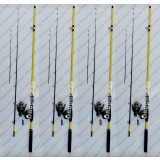 SET 4 Lansete ROBINHAN BOLENTINO PLUS 2.40m + 4 Mulinete SAIMINO X4000
