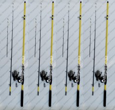 SET 4 Lansete ROBINHAN BOLENTINO PLUS 2.40m + 4 Mulinete SAIMINO X4000