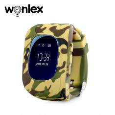 Ceas Smartwatch Pentru Copii Wonlex Q50 cu Functie Telefon, Localizare GPS - Camuflaj Galben, Cartela SIM Cadou foto