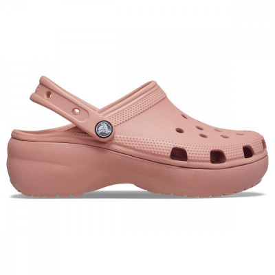 Saboți Crocs Women&amp;#039;s Classic Platform Clog Roz - Pale Blush foto