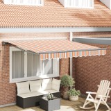 VidaXL Cortina Retractabilă Manual Albastru Marin 350x250 cm țesătură
