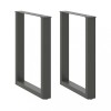 VidaXL Picioare de masă &icirc;n formă de U, 2 buc., antracit, 60x(72-73) cm, oțel
