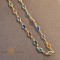 Colier placat cu aur, stantat , 48 cm, cu cristale zirconia multicolore, usor de asortat
