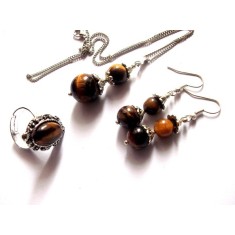 set colier , inel si cercei cu ochi de tigru 44174