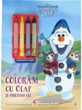 Cumpara ieftin Coloram cu Olaf si prietenii lui. Regatul de Gheata. Sarbatori cu Olaf. Carte de colorat cu 4 creioane cerate/***