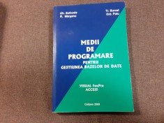 Medii de programare pentru gestiunea bazelor de date Visual FoxPro. Access