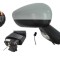 Oglinda exterioara Citroen C3, 03.2010-12.2016, Dreapta, reglare electrica; grunduit; incalzita; geam convex; cromat; senzor temperatura; 9 pini; cu
