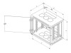 TRITON RACK 1-SECTION 18U/600 LAT.DET.