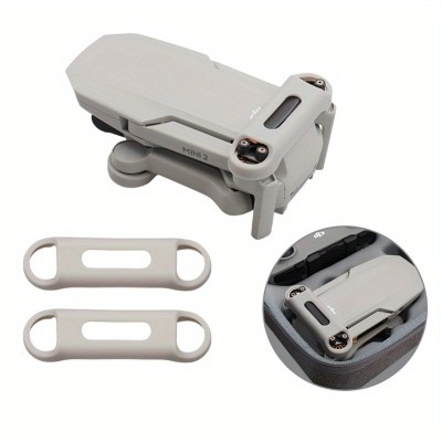 Curea silicon pentru elice dronă DJI Mini 2/2 SE/4K &amp;ndash; Stabilizator și suport protecție elice, culoare gri foto