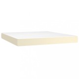 Cumpara ieftin Saltea cu arcuri buzunar, fermitate medie, crem, 160x200x20 cm, piele ecologica