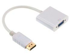 CABLU video GEMBIRD, adaptor DisplayPort (T) la VGA (M), 10cm, rezolutie maxima Full HD (1920 x 1080) la 60Hz, alb, &amp;quot;A-DPM-VGAF-02-W&amp;quot; (timbr